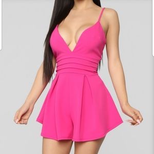 Fashion Nova hot pink romper